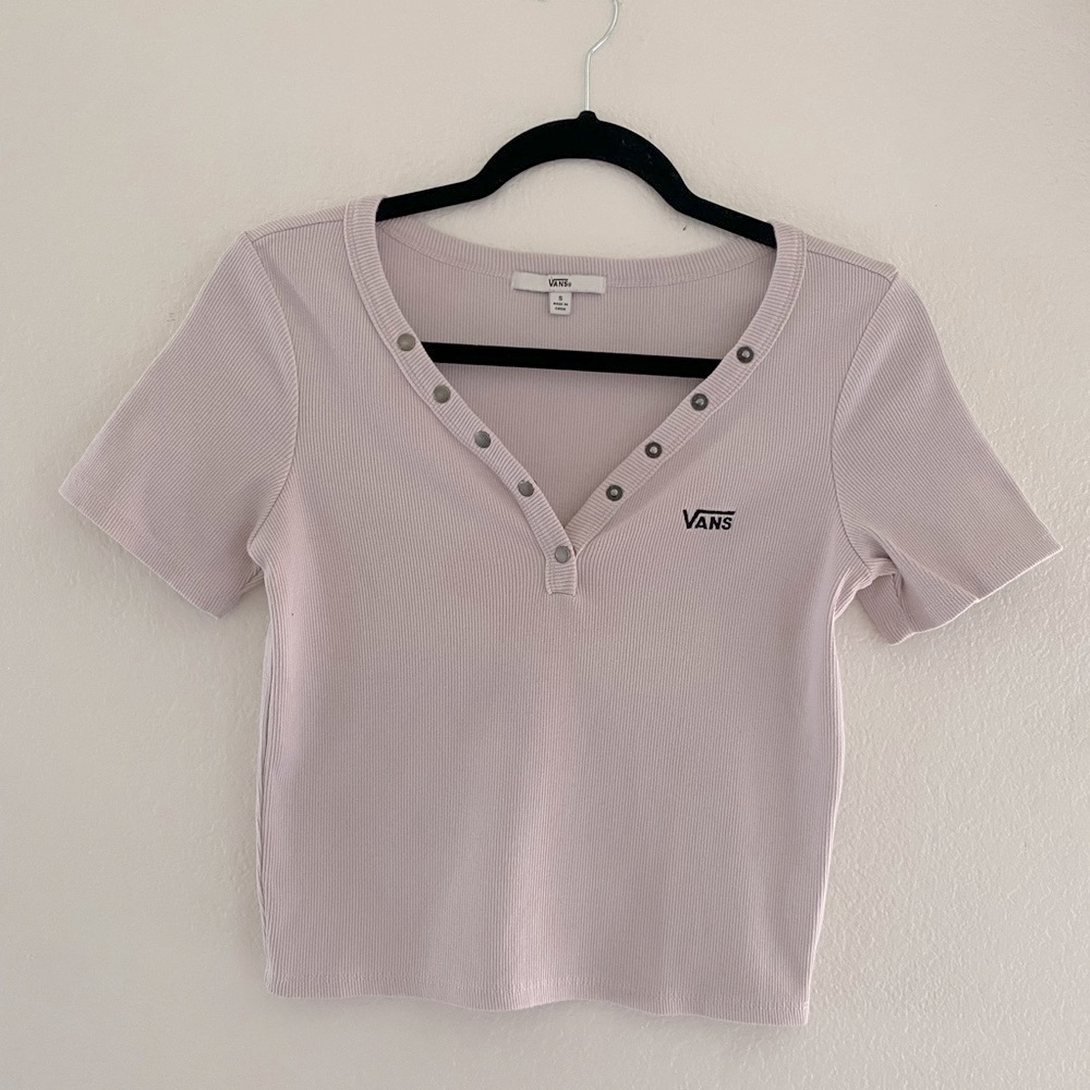 Vans - Women’s Muted Lavender Ribbed T-Shirt, Size S